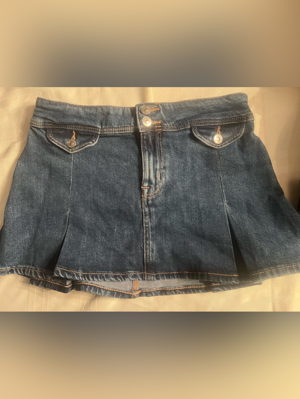 American eagle denim mini skirt size 0- new without tags